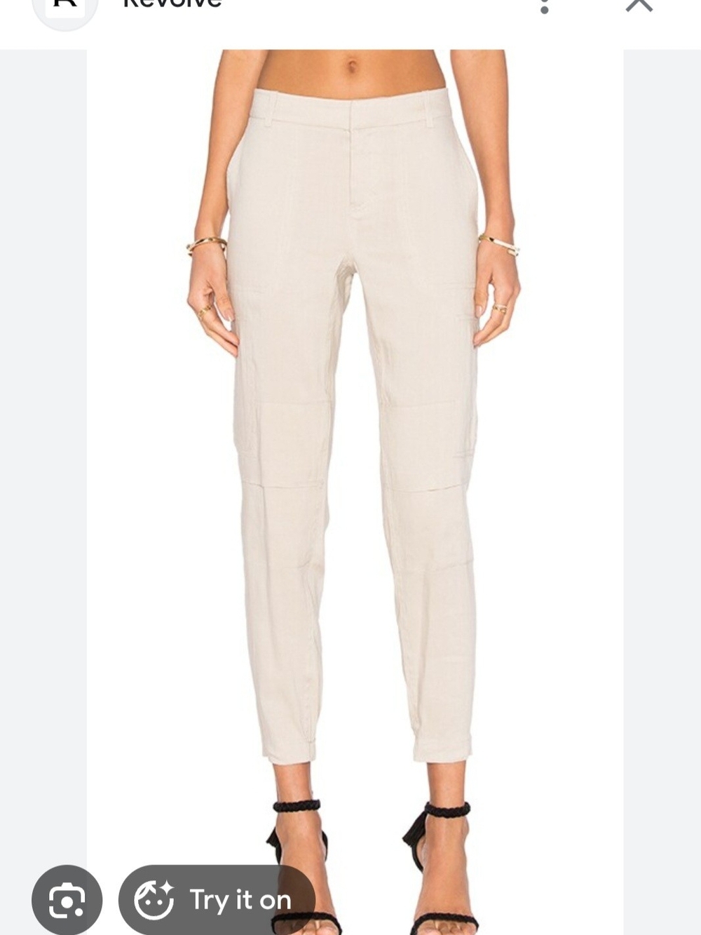 Vince Cream Cropped Tailored Ankle Pants
